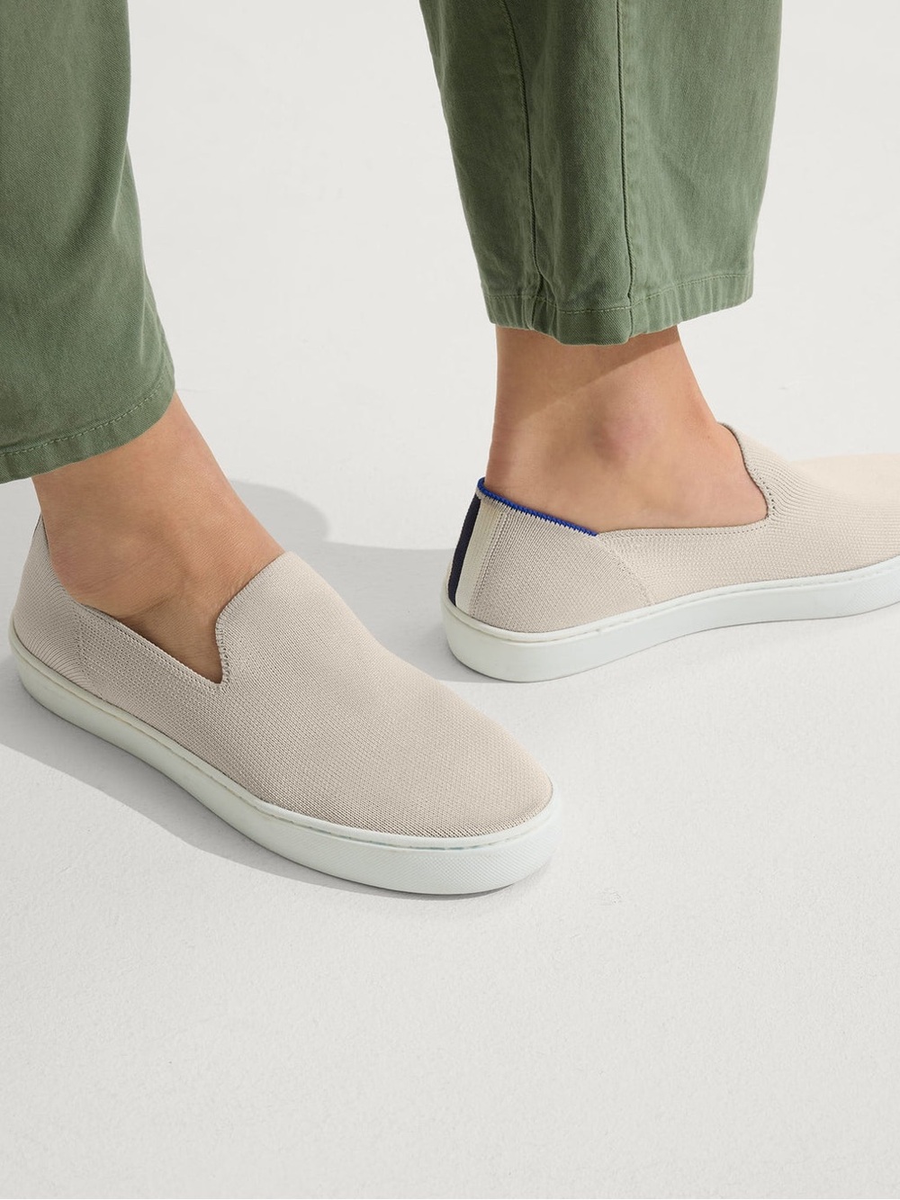 Rothy’s The Original Slip-On Sneaker in Sand - Size 8.5